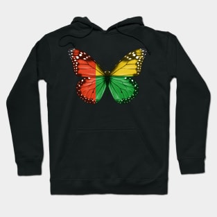 Bissau Guinean Flag  Butterfly - Gift for Bissau Guinean From Guinea Bissau Hoodie